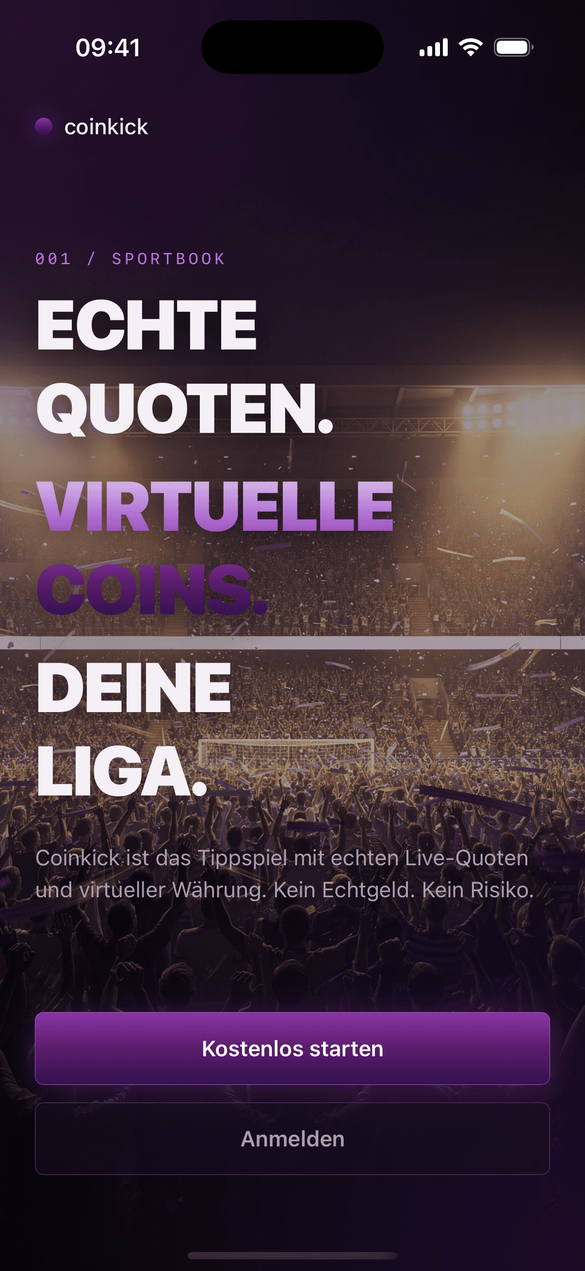 Coinkick Landing – Echte Quoten, virtuelle Coins
